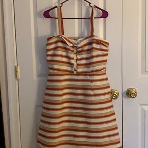 Red and Yellow Striped Sun Dress